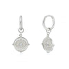 Geometric Electroplated Copper Earrings And Ear Clips With Silver Needles Retro Elegant Light Luxury Ear Jewelry