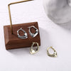 Geometric Electroplated Copper Irregular Earrings Trendy Personalized Light Luxury Ear Buckle Stud Jewelry For Women
