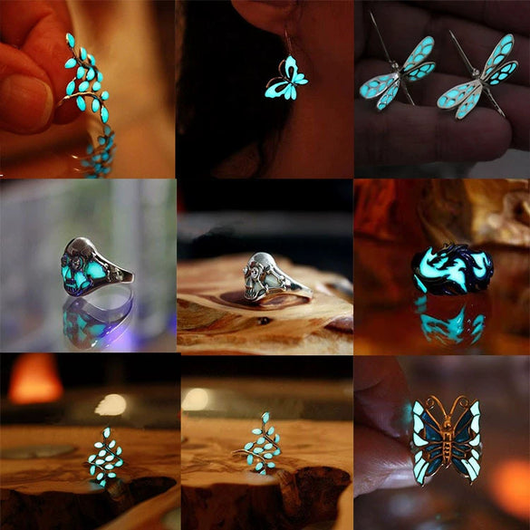 Geometric Electroplated Metal Luminous Ring Unisex Statement Fashion Jewelry For Wholesale