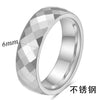 Geometric Faceted Rhombus Stainless Steel Couple Rings With Threecolor Electroplated Finish Unisex Simple Jewelry