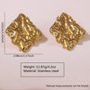 Geometric Heartshaped Stainless Steel Electroplated Earrings For Women