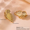 Geometric Heartshaped Stainless Steel Electroplated Earrings For Women