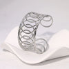 Geometric Hollow Line Cross Design Stainless Steel Electroplated Bracelet For Women