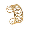 Geometric Hollow Line Cross Design Stainless Steel Electroplated Bracelet For Women