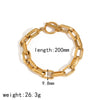 Geometric Hollow Titanium Steel Women's Bracelet With Electroplating