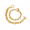Geometric Hollow Titanium Steel Women's Bracelet With Electroplating
