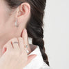 Geometric Irregular C Shaped Sterling Silver Earrings With Concave Convex Textured Electroplated Finish