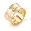 Geometric Irregular Exaggerated Metal Bracelet For Women With Electroplating And Liquid Metal Glow Surface And Water Drops Design