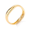 Geometric Irregular Exaggerated Metal Bracelet For Women With Electroplating And Liquid Metal Glow Surface And Water Drops Design