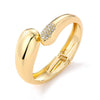 Geometric Irregular Exaggerated Metal Bracelet For Women With Electroplating And Liquid Metal Glow Surface And Water Drops Design