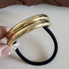 Geometric Metal Style High Elastic Hair Accessories Hair Band Hair Rope Headdress With Electroplating For Female