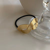 Geometric Metal Style High Elastic Hair Accessories Hair Band Hair Rope Headdress With Electroplating For Female