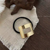 Geometric Metal Style High Elastic Hair Accessories Hair Band Hair Rope Headdress With Electroplating For Female