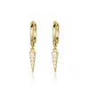 Geometric Microinlaid Zircon Ear Studs