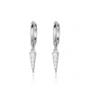 Geometric Microinlaid Zircon Ear Studs