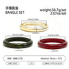 Geometric Ombre Resin Bracelet Set For Women Glossy Circular Stackable Jewelry With Polished Finish