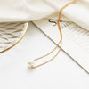 Geometric Pearl Ball Short Necklace With Water Wave Chain Alloy Pendant And Pearl Set Detail Wholesale Fashion Accessory