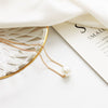 Geometric Pearl Ball Short Necklace With Water Wave Chain Alloy Pendant And Pearl Set Detail Wholesale Fashion Accessory