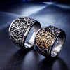 Geometric Polished Stainless Steel Viking Pirate Ring For Men And Women Unisex Statement Band In Style
