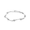 Geometric Red Heart Tennis Racket Motif Sterling Silver Bracelet With Fine Craftsmanship For Unisex Wear