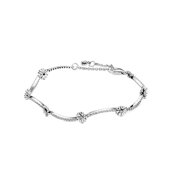 Geometric Red Heart Tennis Racket Motif Sterling Silver Bracelet With Fine Craftsmanship For Unisex Wear