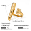 Geometric Ring Titanium Steel Non Fading Light Luxury High End Jewelry Electroplated For Women