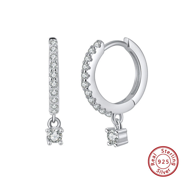 Geometric S925 Sterling Silver Earrings Accessories