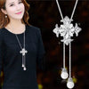 Geometric Simple High End Versatile Women's Metal Necklace With Electroplating Treatment Sweater Chain Accessories In Niche Light Luxury Style