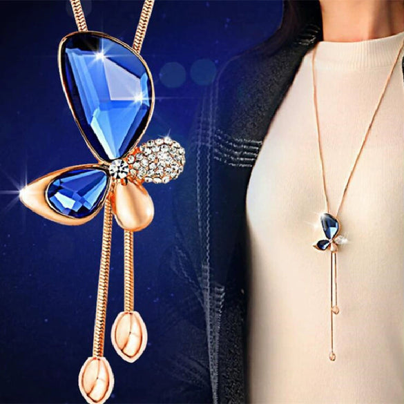 Geometric Simple High End Versatile Women's Metal Necklace With Electroplating Treatment Sweater Chain Accessories In Niche Light Luxury Style