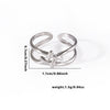 Geometric Simple Titanium Steel Ring With Heart Shape Flower Leaves Letters Numbers Text Design And Electroplating For Female Star Opening And Unisex