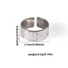 Geometric Simple Titanium Steel Ring With Heart Shape Flower Leaves Letters Numbers Text Design And Electroplating For Female Star Opening And Unisex