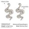 Geometric Spiral Rotating Irregular Stainless Steel Earrings For Girls With Electroplating Design