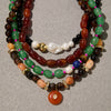 Geometric Stainless Steel Beaded Necklace With Freshwater Pearls And Pvd Gold Plating For Women