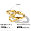 Geometric Stainless Steel Bracelet For Women With Gold Tone Vacuum Plated Finish And Minimalist Versatile Style