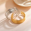 Geometric Stainless Steel Bracelet With 18K Gold Vacuum Plating Simple Non Fading Accessory