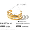 Geometric Stainless Steel Bracelet With 18K Gold Vacuum Plating Simple Non Fading Accessory