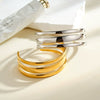 Geometric Stainless Steel Bracelet With 18K Gold Vacuum Plating Simple Non Fading Accessory