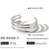 Geometric Stainless Steel Bracelet With 18K Gold Vacuum Plating Simple Non Fading Accessory