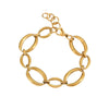 Geometric Stainless Steel Bracelet With Splicing Large And Small Round Shapes 18K Goldplated