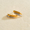 Geometric Stainless Steel Earrings For Women With Gold Electroplated Finish Simple Fashion Jewelry