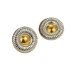 Geometric Stainless Steel Earrings With Gold And Silver Color Matching Electroplated