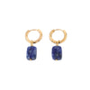 Geometric Stainless Steel Earrings With Natural Stone Simple Niche Design High End Style