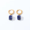 Geometric Stainless Steel Earrings With Natural Stone Simple Niche Design High End Style