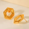 Geometric Stainless Steel Electroplated Women's Earrings
