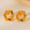 Geometric Stainless Steel Electroplated Women's Earrings