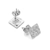 Geometric Stainless Steel Embossed Butterfly Flower Heartshaped Electroplated Earrings Accessories