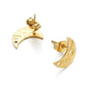 Geometric Stainless Steel Embossed Butterfly Flower Heartshaped Electroplated Earrings Accessories