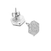 Geometric Stainless Steel Embossed Butterfly Flower Heartshaped Electroplated Earrings Accessories