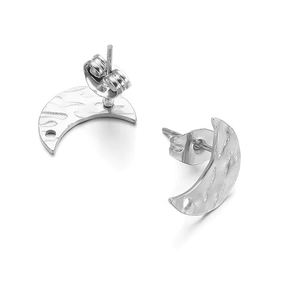Geometric Stainless Steel Embossed Butterfly Flower Heartshaped Electroplated Earrings Accessories