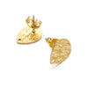 Geometric Stainless Steel Embossed Butterfly Flower Heartshaped Electroplated Earrings Accessories